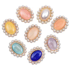 Adornos de diamantes de imitación con forma ovalada para boda, adornos de diamantes de imitación con parte trasera plana para decoración de pasteles - Product Image 4