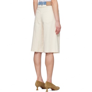 Fabricante de Jeans, Jeans de Mujer, Pierna Ancha, Casuales, Cintura Alta, Borde Deshilachado, Shorts de Mezclilla Holgados - Product Image 3