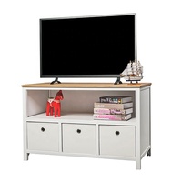 Meuble TV moderne en bois avec 3 tiroirs de rangement pliables pour salon, chambre, hall et meubles de maison de ferme