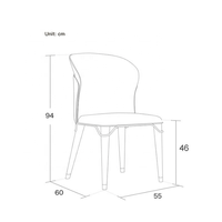 Mobilier de salle à manger de luxe au design bon marché Chaise de salle à manger confortable en cuir blanc crème moderne avec dossier à vendre