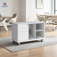 Armoire latérale en métal robuste et moderne, 3 étagères, pliable, en acier, pour le rangement de documents, idéale pour les bureaux commerciaux, les écoles, les gymnases