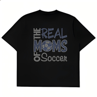 Nouveau design de transfert thermocollant personnalisé en usine, motif Football Amour en strass pour T-shirts