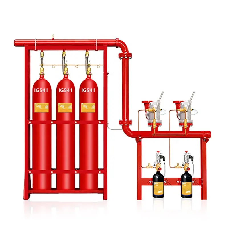 Hot Selling Ig541 Mixed Gas Fire Fighting System 80L/15Mpa For Valuable Instrument Room