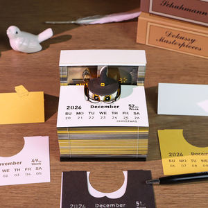 Bloc-notes lumineux créatif en forme <span class=keywords><strong>de</strong></span> hibou 3D, calendrier, cadeau <span class=keywords><strong>de</strong></span> bureau, figurine promotionnelle, bloc-notes - Product Image 2