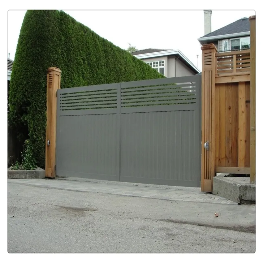 Ace Aluminium Gate Waterdichte Entree Automatische Swing Aluminium Hekken En Poorten Voor Huizen