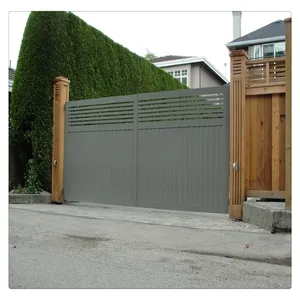 ACE Aluminum Gate Waterproof Entrance Automatic Swing Aluminum Fences And Gates For Houses