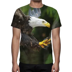 Neues Design Sport Sublimation T-Shirts voller 3D-Druck Adler T-Shirt Design Logo und Name