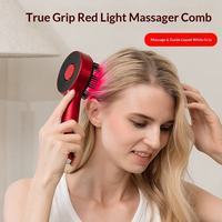 Appareil de massage du cuir chevelu à lumière rouge électrique pour la croissance des cheveux, applicateur d'huile capillaire, brosse de massage du cuir chevelu, peigne de massage à pulvérisation