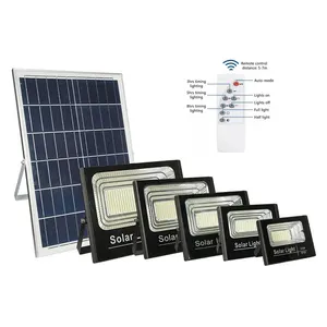 Luz solar portátil para exteriores, Reflector impermeable IP67 con Control remoto, 60w, 120w, 200w, luz LED de inundación para jardín
