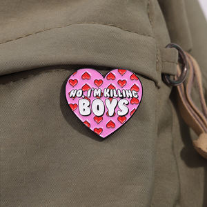 Sming Pins Les filles chaudes ont des problèmes aussi épingles en émail personnalisé femme puissance rose coeur broches insignes de revers drôle - Product Image 4