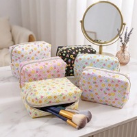Pochette cosmétique personnalisée Royal Fair, sac de maquillage portable en polyester imprimé, sac de rangement cosmétique durable aux couleurs fruitées pour filles