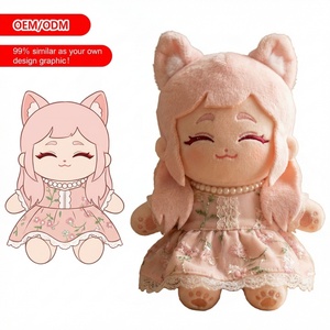 Jouets en peluche personnalisés, design de poupée, robe florale de dessin animé, oreilles de chat, Chibi Anime, marchandises IP, jouets en peluche en gros, jouet en peluche <span class=keywords><strong>Haikyuu</strong></span> personnalisé - Product Image 1