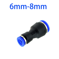 6MM à 8 MM pousser au connecteur Air PneumaticTube raccord rapide pour jardin extérieur Patio pulvérisateur d'eau buses système de brumisation