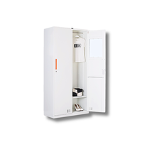 Casier en acier à 2 portes, armoire de rangement métallique verrouillable pour bureau, salle de sport, école, vestiaire du personnel, mobilier durable