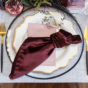 Serviettes en velours vert émeraude, serviettes <span class=keywords><strong>de</strong></span> <span class=keywords><strong>table</strong></span> douces pour restaurant, mariages, décoration, 20 x 20 pouces - Product Image 5