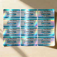 Étiquettes et boîtes personnalisées en PVC laser holographique résistantes à l'eau et à la chaleur pour les étiquettes de contenants de peptides de 3 ml/5 ml/10 ml