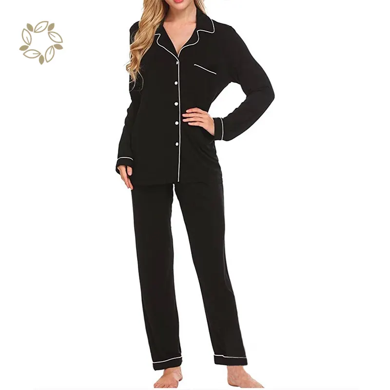 Zachte Womens Loungewear Biologische Dames Pyjama Bamboe Nachtkledij Vrouwen Nachtkleding Thuis Dragen