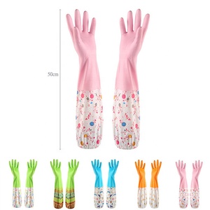 Multi-purpose reusable fancy long Silicone dishwasher household rubber gloves - Product Image 4