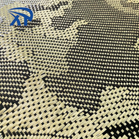 Résistance au frottement Jacquard camouflage Aramide camouflage Carbone Hybride Tissu Fibre Tissu Rouleau