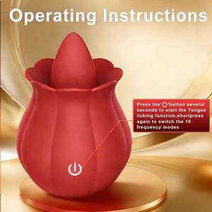 Fabrikneuer Rosen-<span class=keywords><strong>Vibrator</strong></span> mit Zungenleckfunktion – Leistungsstarker Oral-Rosen-<span class=keywords><strong>Vibrator</strong></span> für Frauen - Product Image 4