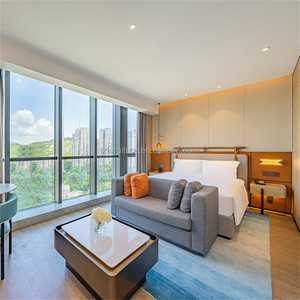 Juego de Muebles de Dormitorio de Hotel de Estilo Moderno, Cama Tapizada de Madera Contrachapada MDF Personalizada, Precio de Mayoreo Directo de Fábrica OEM - Product Image 1