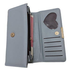 <span class=keywords><strong>Portafoglio</strong></span> in Pelle PU YUZHI Originale <span class=keywords><strong>Blu</strong></span> alla Moda per Uso Quotidiano Grande Capacità Porta Carte Contanti e Biglietti Personalizzabile Borsellino da <span class=keywords><strong>Donna</strong></span> - Product Image 4