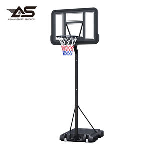 Support de cerceau de <span class=keywords><strong>basket</strong></span>-ball réglable en hauteur de 7.5 à 10 pieds Support de panneau arrière en verre trempé de 18 pouces Jante de <span class=keywords><strong>basket</strong></span>-ball Utilisation intérieure <span class=keywords><strong>Filet</strong></span> inclus - Product Image 2