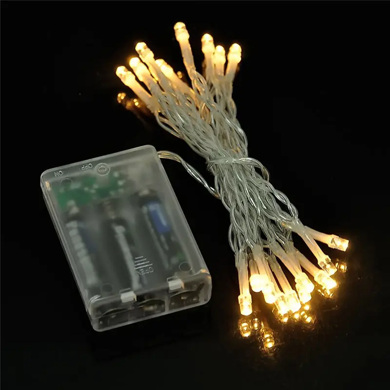 AA Battery Powered LED flash String Lights 5M 10M warm Fairy Garland Lighting for indoor Party Wedding garden Christmas Holiday