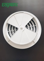 Diffuseur d'air rond en plastique ABS, grille de ventilation montée au plafond, couvercle de sortie de climatisation HVAC, blanc, décoratif, pour la maison, le bureau, l'hôtel