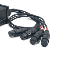 EtherCON RJ45 4 Kanallı XLR Bağlantı Kutusu Korumalı Cat6 Ağ Ses Yılan Kablosu Uzatıcısı Alüminyum Sahne Kutusu Canlı Ses Yayını Dante