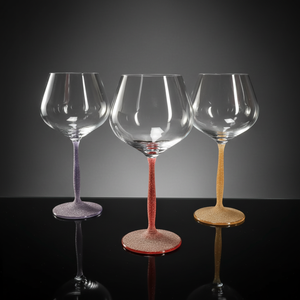 Gelas Anggur Merah Berkilau Berwarna Grosir - Gelas Kristal Premium Jernih untuk Dekorasi Bar/Restoran/Pernikahan - Product Image 3