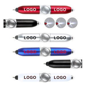 Mini Fidget Spinner LED Multifonction Unique 3-en-1 avec Stylet et Stylo Bille en Plastique, Personnalisable avec Logo Imprimé, Idéal Cadeau pour Enfants - Product Image 3