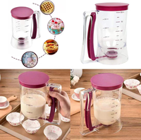 Ustensiles de pâtisserie : Distributeur multifonctionnel en silicone avec entonnoir, moule portable à long bec pour gâteaux, crêpes, tartes aux fruits et aux œufs