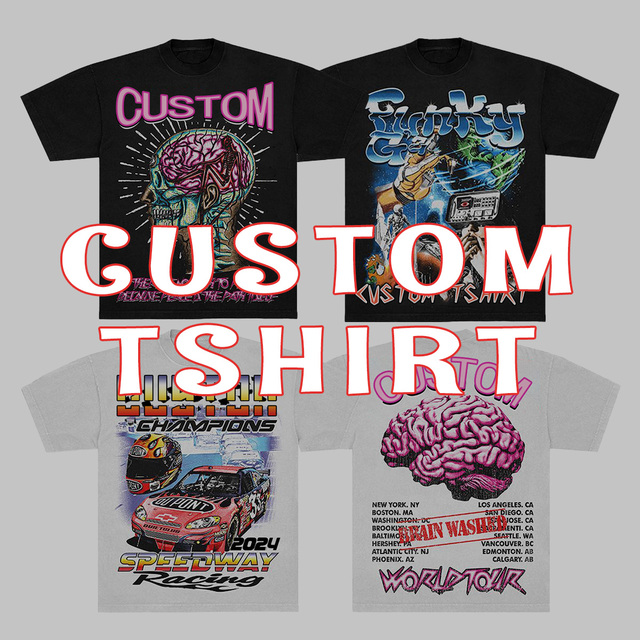 Oem Odm Graphic Heavyweight Dtg Printing Embroidery Cotton Custom 3D Logo Printed Oversized 260 300 Gsm Wholesale Tshirt for Men