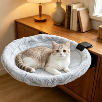Lit pour chat en peluche douce PKY, hamac de bureau, nid de sommeil, lieu de repos pour chat, pour la maison et le bureau, lit pour chat rotatif à 180 degrés pour bureau