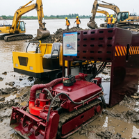 Robot de dragage sous-marin à chenilles équipé d'un agitateur pour le traitement des boues visqueuses