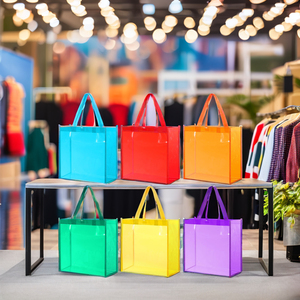 Bán buôn rõ ràng Tote Túi của phụ nữ không thấm nước đầy màu sắc du lịch buổi hòa nhạc thể thao sân vận động Túi rõ ràng <span class=keywords><strong>PVC</strong></span> cho biểu tượng tùy chỉnh - Product Image 5