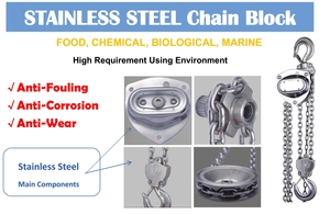 Palans à chaîne en acier inoxydable anti-corrosion, palans à chaîne manuels 0,5T-10T pour la levée dans l'industrie chimique marine - Product Image 6