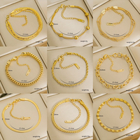 SL092 Bracelet Uni Style Européen et Américain en Or 18 Carats en Acier Inoxydable Unique pour Femme