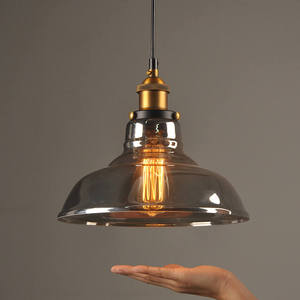 Country Vintage nordic glass ball pendant <b>lamp</b> creative glass pendant light for dining room - Product Image 2