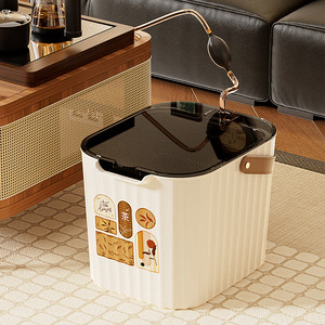 Cubo para té de plástico con tapa, separación de húmedo y seco, para juego de té, uso doméstico - Product Image 2