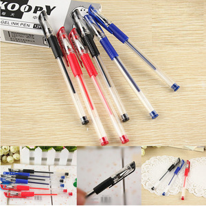 Stylo Gel Noir Rouge Bleu Encre Corps en Plastique Fermeture Rotative Utilisation Bureau École Cadeaux d'Affaires Papeterie Enfant Outils d'Écriture - Product Image 1