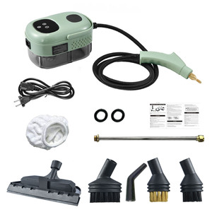 เครื่องทำความสะอาดไอน้ำ 1500W ถังน้ำ 1-1.4 ลิตร เครื่องฆ่าเชื้อด้วยไฟฟ้าแบบมือถือ อุณหภูมิสูง สำหรับห้องครัว เครื่องปรับอากาศ - Product Image 1