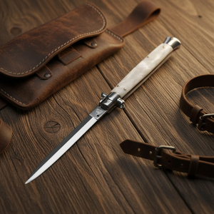 OK-4025 Vendita Diretta dalla Fabbrica Coltello a Scatto Tattico Padrino AKC Mafia Italiana Big Boy da 33 cm per Autodifesa e Sopravvivenza - Product Image 4