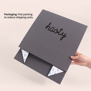 Boîte cadeau cosmétique de luxe en papier kraft carré avec fermeture magnétique pliable, matériaux recyclés écologiques - Product Image 2