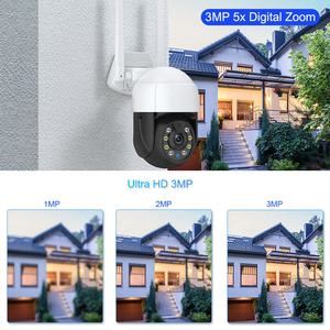 Kamera Wifi <span class=keywords><strong>Mini</strong></span> Keamanan Rumah Terbaru Hemat Biaya Tahan Air 3.0MP Lampu Ganda PST-C18B-3MP - Product Image 2