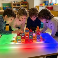 Equipo para Sala Sensorial, Mesa de Luz LED Sensorial para Niños, Panel de Luz LED Interactivo para Terapia del Autismo Temprano