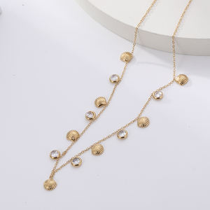 Fournitures de fabrication de bijoux ensembles de bijoux en gros personnalisé Hip Hop femmes Miami acier inoxydable plaqué or brin à la mode fête - Product Image 1