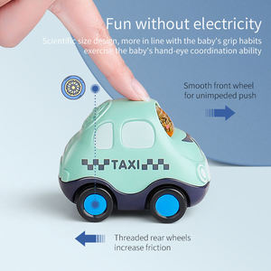 Ensemble de voitures à friction de dessin animé : Ambulance, Police, Taxi, Bus, Avion, Camion de pompiers – Propulsion par inertie, sans piles – Cadeau pour enfants - Product Image 4
