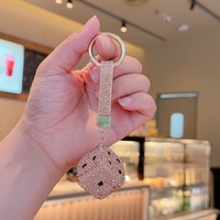 Nouvel Arrivage Porte-clés Pendentif Dés Entièrement Sertis de Strass, Design Tendance et Attrayant, pour Sac, Voiture, DIY, en Cristal et Strass